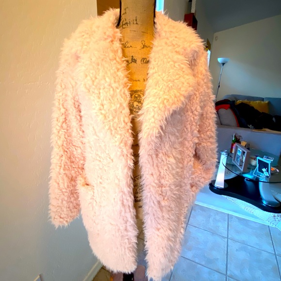 Pink Teddy Jacket size small - Picture 1 of 8